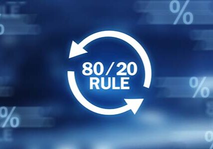 80/20 rule. Concept for Pareto principle. Business concept